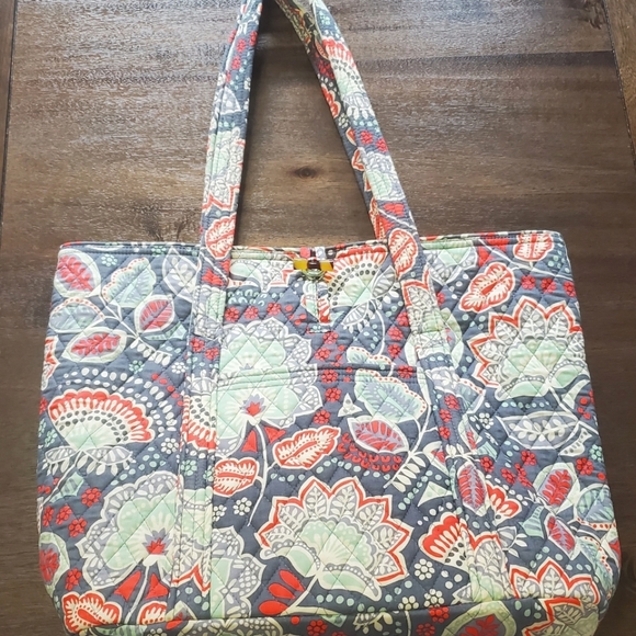 New Vera Bradley Floral Tote Shopper Handbag Purse - Picture 2 of 11